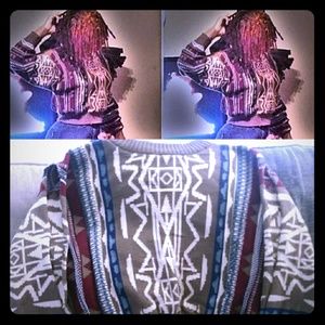 Aztec sweater crop top